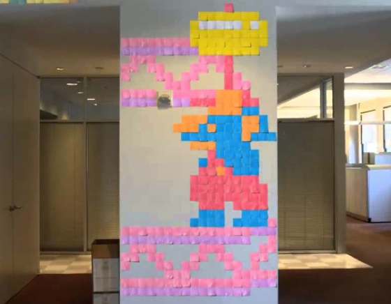 Post it note arcade animation