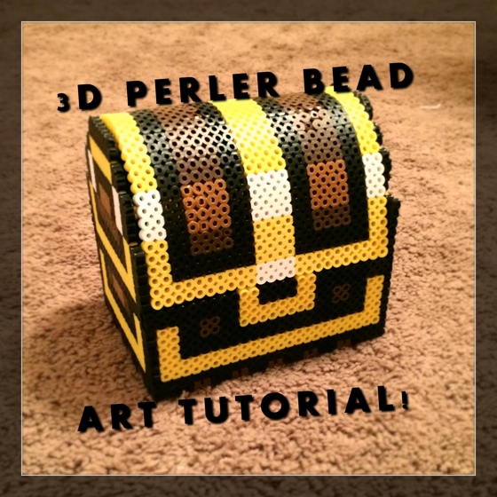 3D Perler Bead Zelda Chest